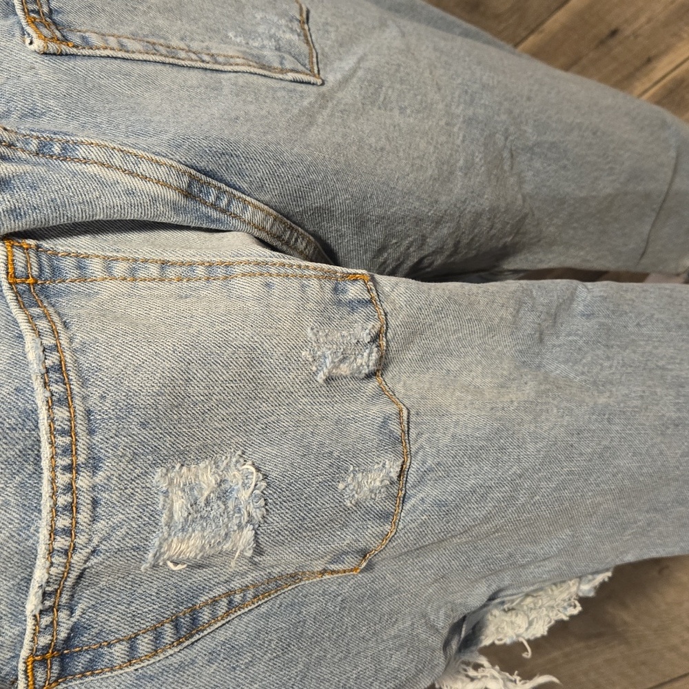 OneTeaspoon Distressed Light Blue Denim Jean - Picture 6 of 8
